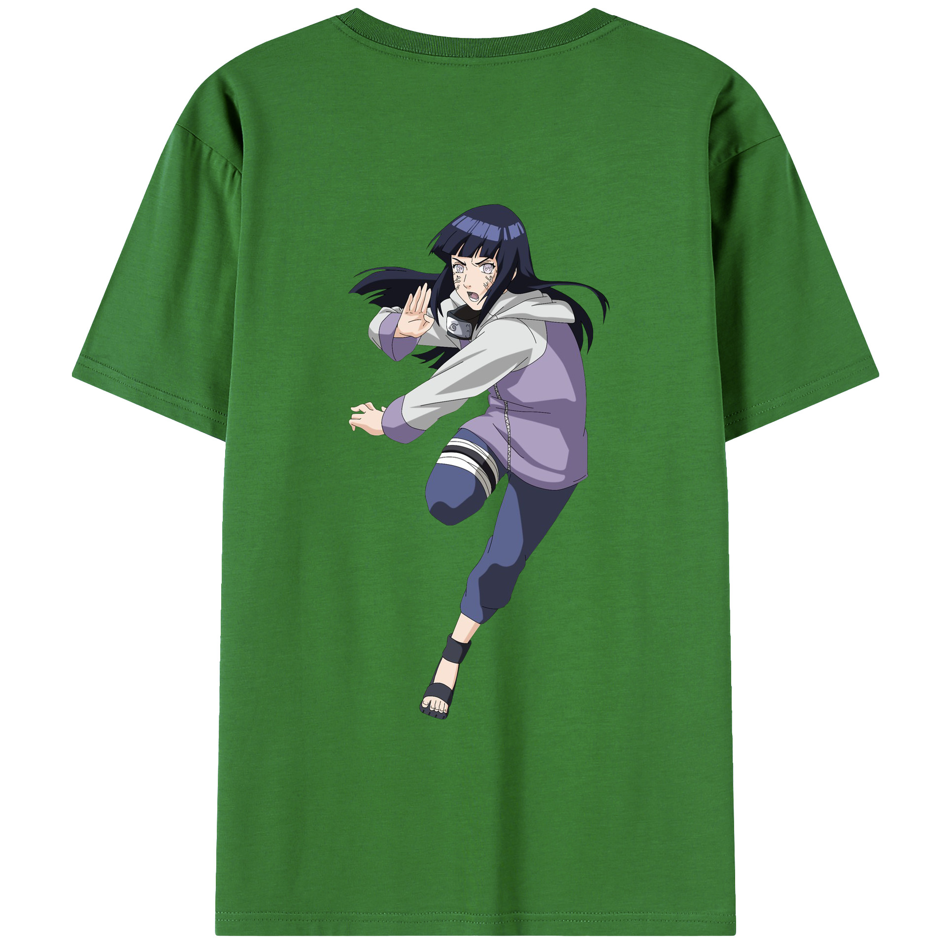 （画像用） NARUTO -ナルト- 日向ヒナタ Hyūga Hinata レディース半袖Tシャツ(バックプリント)